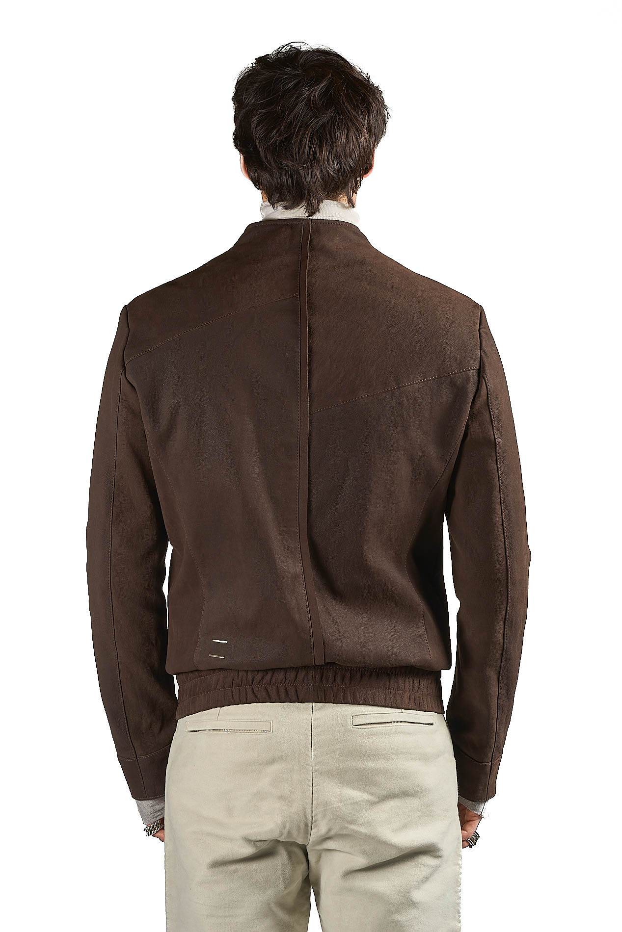 DANIELE BASTA LEATHER AND SILVER JACKET